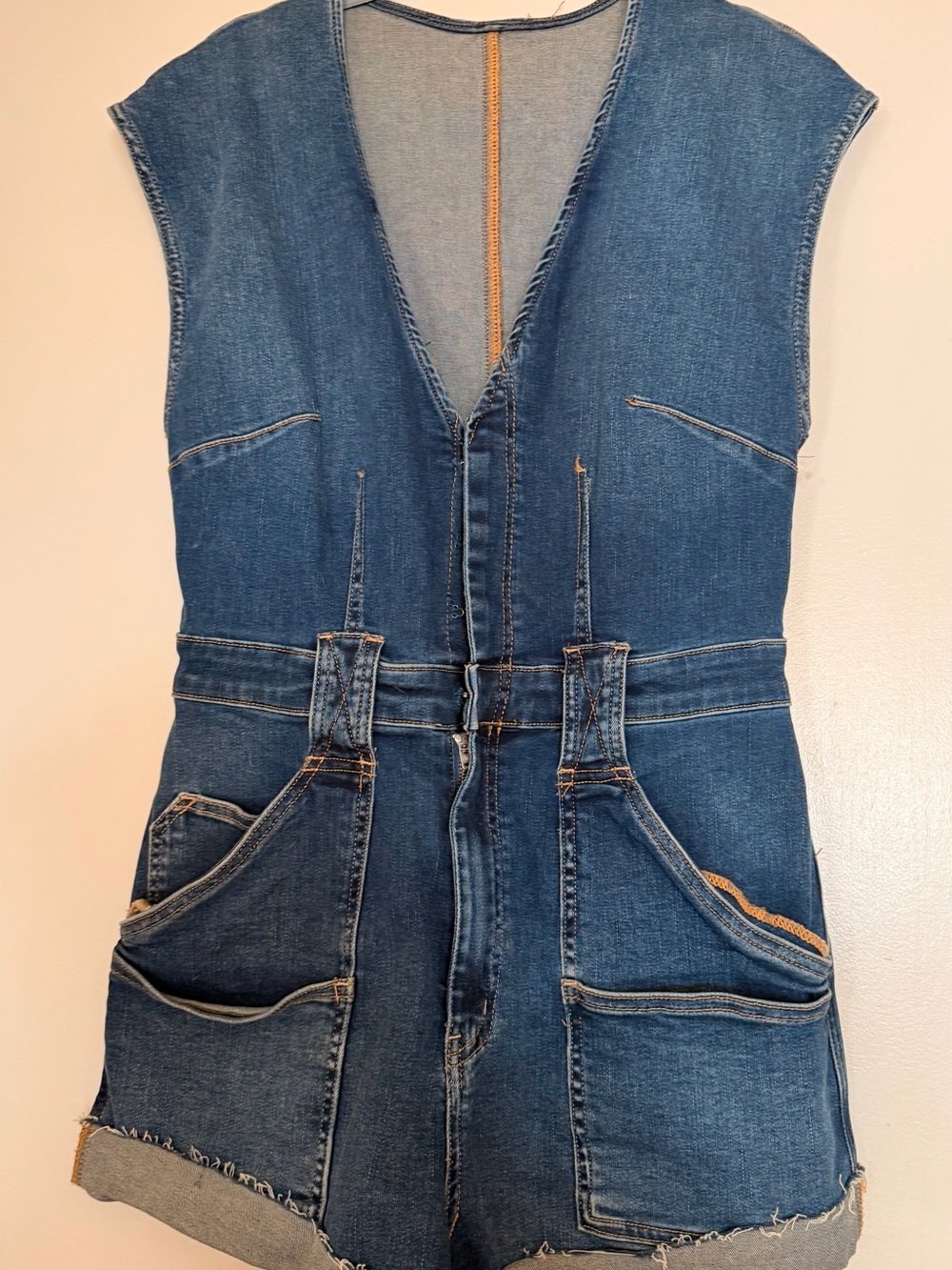 Free People Denim Romper